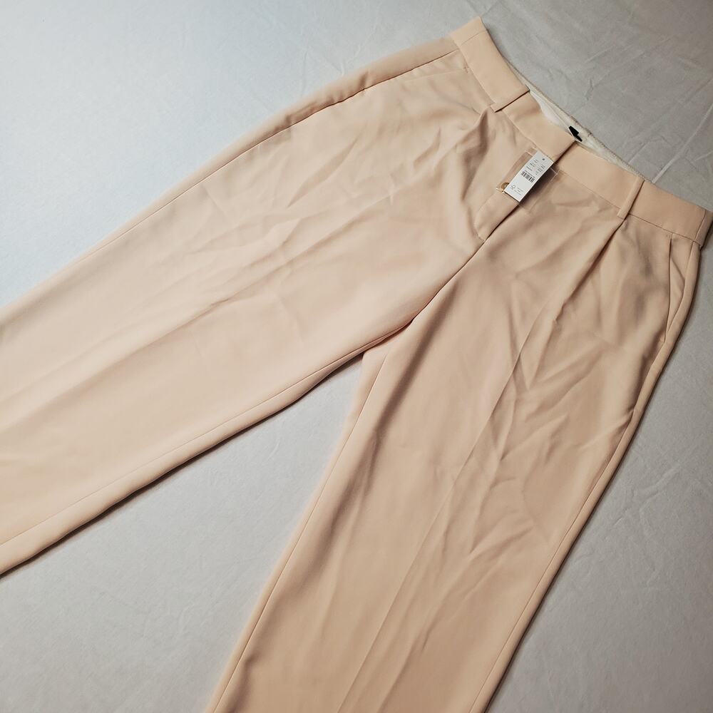 J. Crew Women's Size 12 NWT Essential Straight Pant In City Crepe Beige BN157